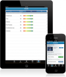 BARBRI legal studies app on iPad on iPhone